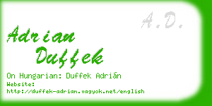 adrian duffek business card