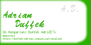 adrian duffek business card